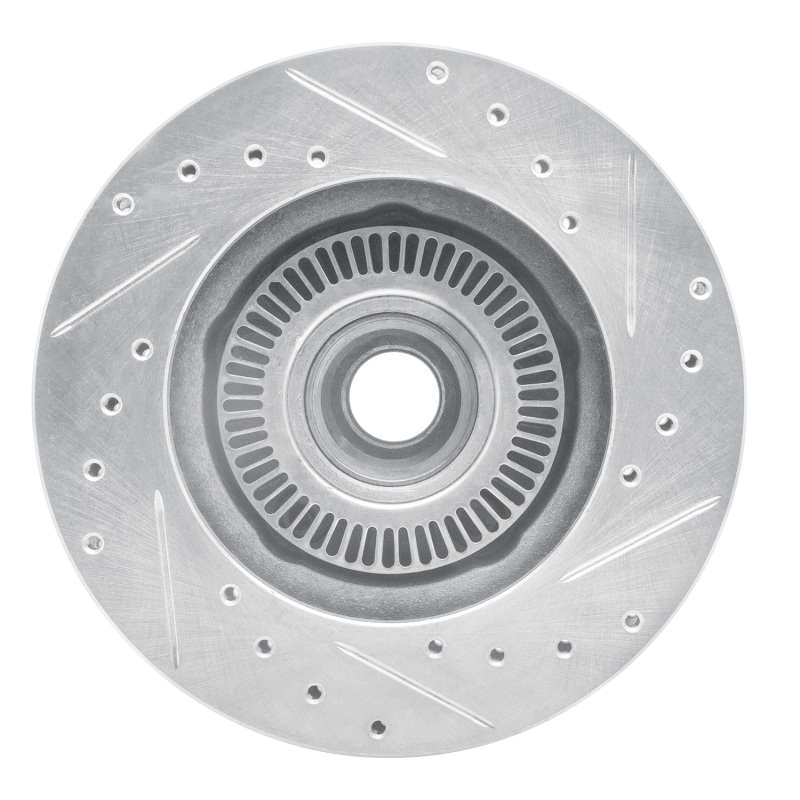 Ford Ranger Brake Rotor (1) - Front Right - R1 Concepts - Drilled & Slotted - Silver - `98-`02